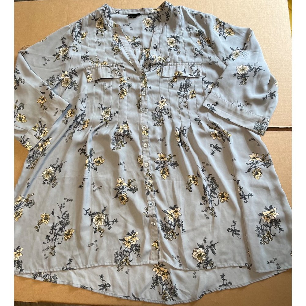 TORRID 2 High Low Plus Size Blouse With Flaw 2xl Floral